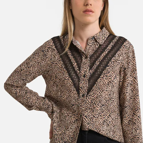 Bedrukte blouse met borduursel