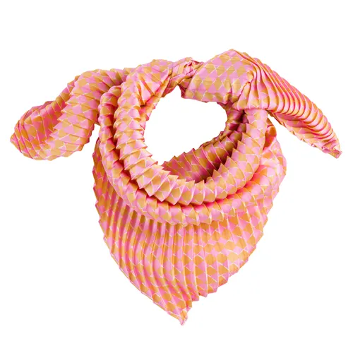 Bedrukte sjaal, zonnige plissé