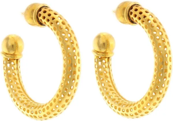 Behave Dames oorbellen ringen design goud-kleur 2,5cm