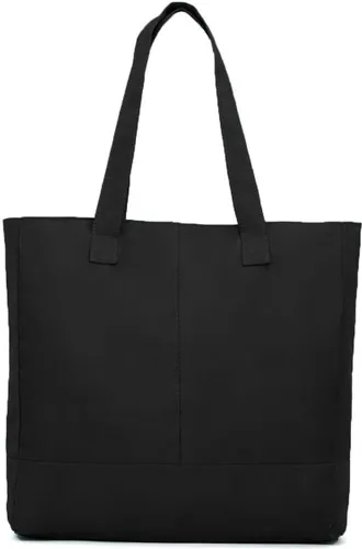 Bellugio *VERSATILE PREMIUM* - Universal Tote Bag Bucket Handbag - Dames Handtas - Shopper - Werk School - Black / Zwart - Moederdag Cadeau Geschenkid...