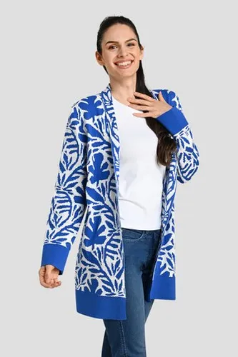 Bicalla Ecru-blauwe cardigan met lange mouwen