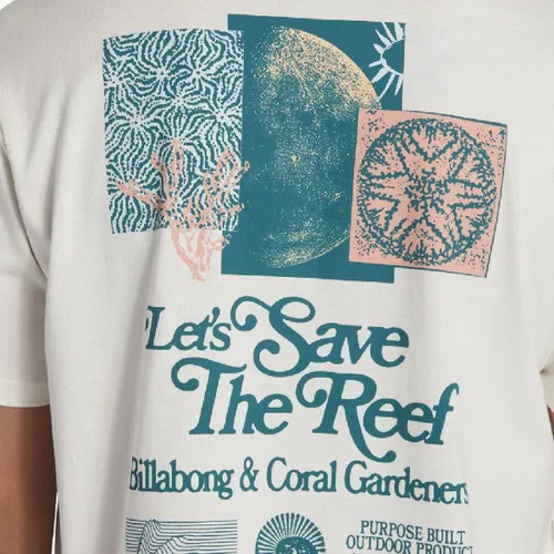 Billabong Coral Gardeners Lets Save The Reef Short Sleeve T-shirt - Off White