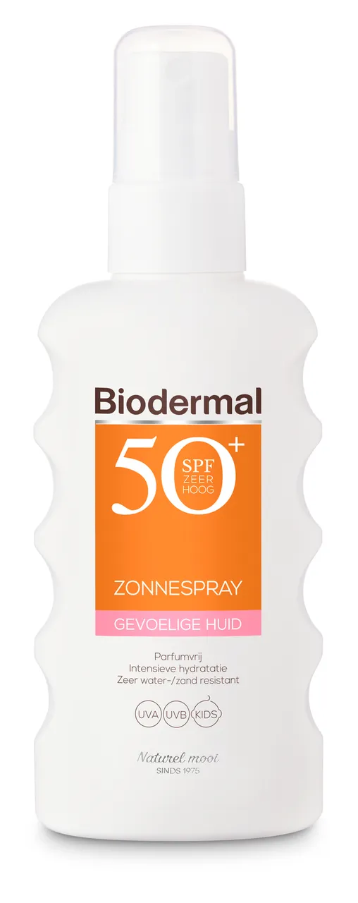 Biodermal Zonnebrand spray voor de gevoelige huid SPF 50+, ook geschikt voor kinderen
