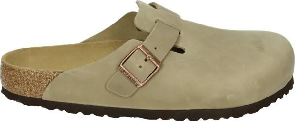 Birkenstock BOSTON TABACCO BROWN - Heren slippers - Kleur: Taupe