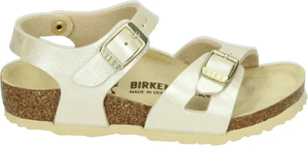 Birkenstock RIO BF PEARL WHITE - Sandalen - Kleur: Wit/beige