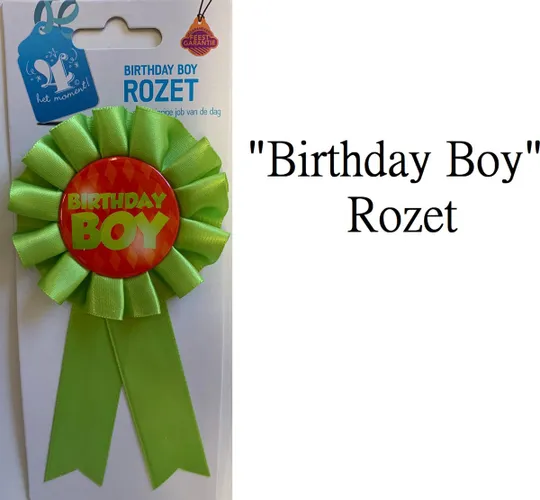 Birthday Boy Rozet - Broche - Sierspeld - Sierpin - Verjaardag Sierpin - Cadeau Geschenk - Rozet "Birthday Boy" - Hiep Hiep Hoera - Feestartikel - Fee...