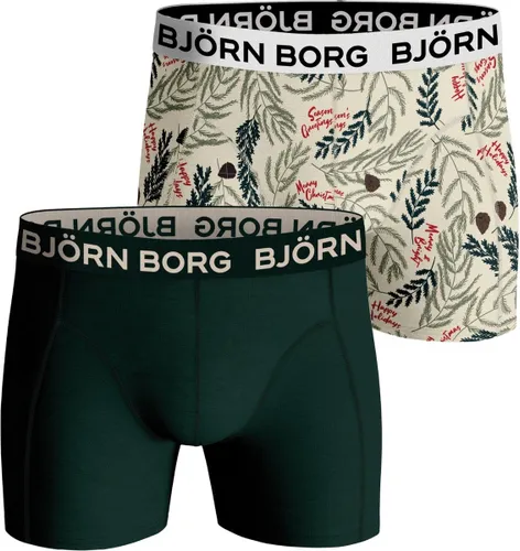 Bjorn Borg 2-pack heren boxershort - Christmas  - S   - Creme
