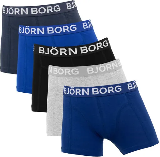 Björn Borg Boxershort Core - Onderbroeken - 5 stuks - Jongens - Maat 170 - Zwart, Blauw & Grijs