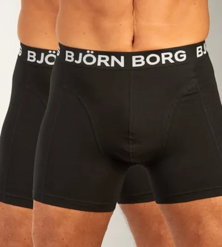 Bjorn Borg Heren 2-Pack Boxershorts SHORTS SAMMY SOLIDS - Zwart