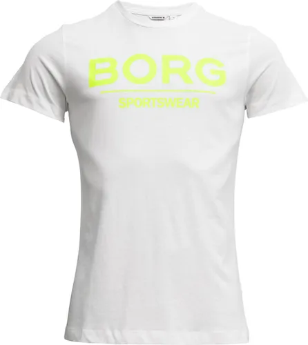 Bjorn Borg Heren T-shirt Samir Wit Fluor