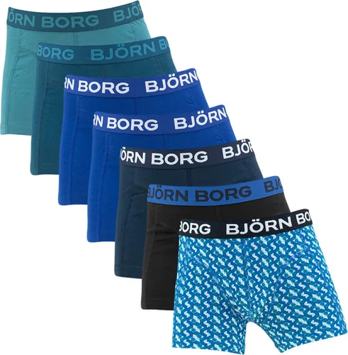 Björn Borg jongens cotton stretch 7P boxers basic pied-de-poule multi - 146/152