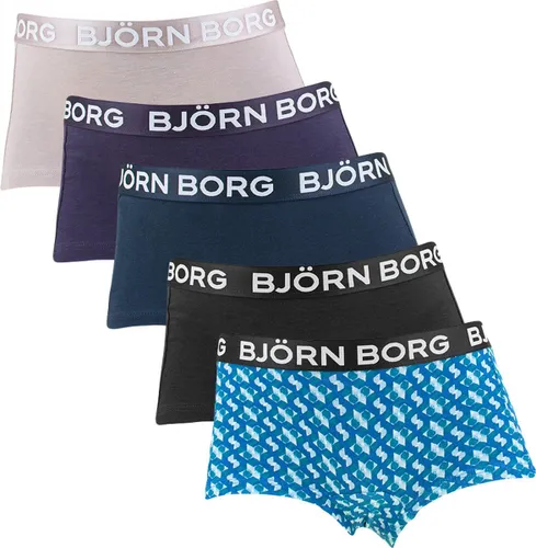 Björn Borg meisjes cotton stretch 5P mini boxershorts pied-de-poule multi - 134/140