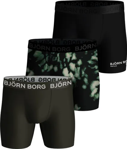 Björn Borg Performance boxers - microfiber heren boxers lange pijpen (3-pack) - multicolor