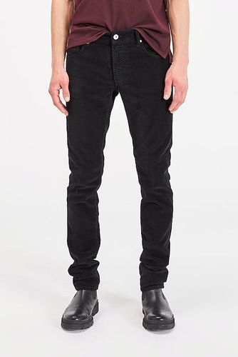Black Needlecord Slim Trousers