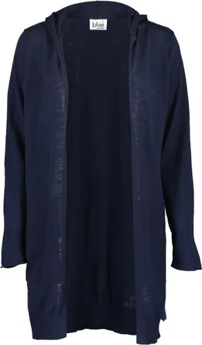 Blue Seven dames vest - lang vest incl. capuchon - navy - 147138