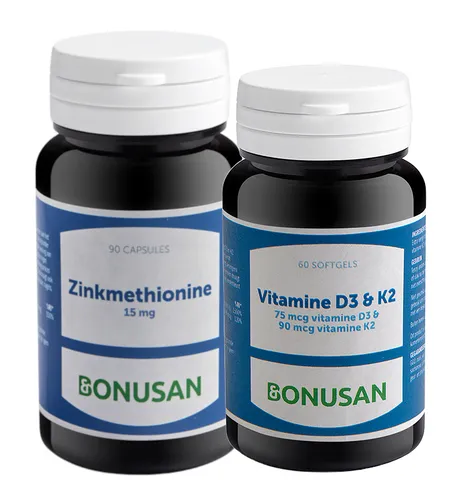 Bonusan Zinkmethionine + Vit D3 & K2 - Combiset