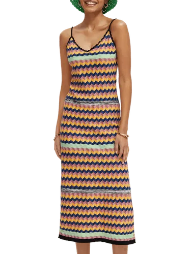 Born To Love knitted dress - Maat XL - Multicolor - Vrouw - Jurk - Scotch & Soda