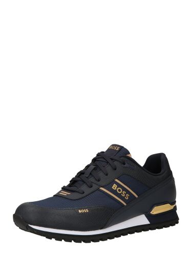 BOSS Black Sneakers laag 'Parkour'  donkerblauw / goud