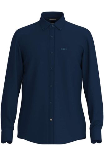 BOSS C-HAL Regular Fit Overhemd donkerblauw, Effen