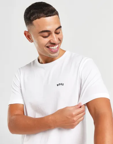 BOSS Curved Logo Short Sleeve T-Shirt, White