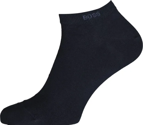 BOSS enkelsokken (2-pack) - heren sneaker sokken katoen - donkerblauw
