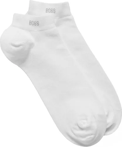 BOSS enkelsokken (2-pack) - heren sneaker sokken katoen - wit