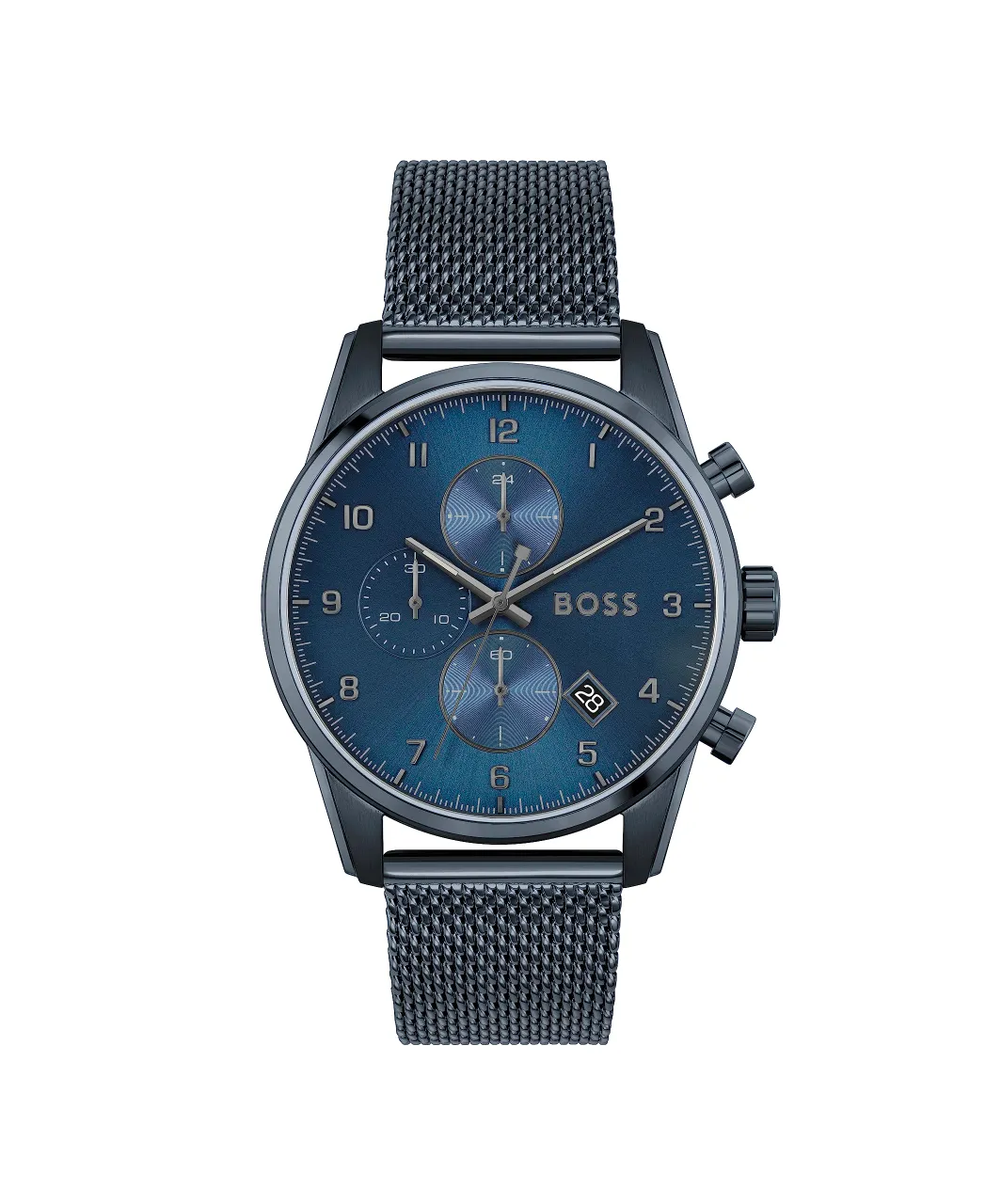 BOSS Heren chronograaf Quartz horloge met Milanese armband
