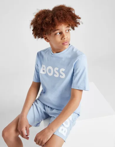 BOSS Large Logo T-Shirt Junior, Blue