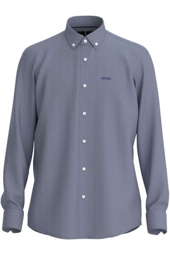 BOSS P-JOE Regular Fit Overhemd donkerblauw, Effen