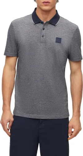 BOSS PeOxford regular fit polo - pique - donkerblauw