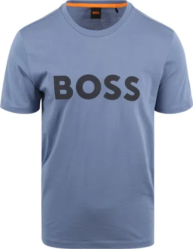 BOSS - T-shirt Logo Blauw - Heren