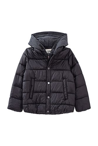 Boys’ Black Hooded Padded Jacket