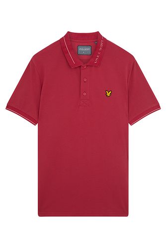Branded Collar Polo Shirt Cranberry