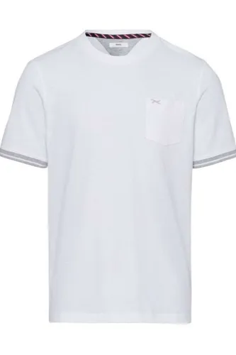 Brax Modern Fit T-Shirt ronde hals wit, Effen