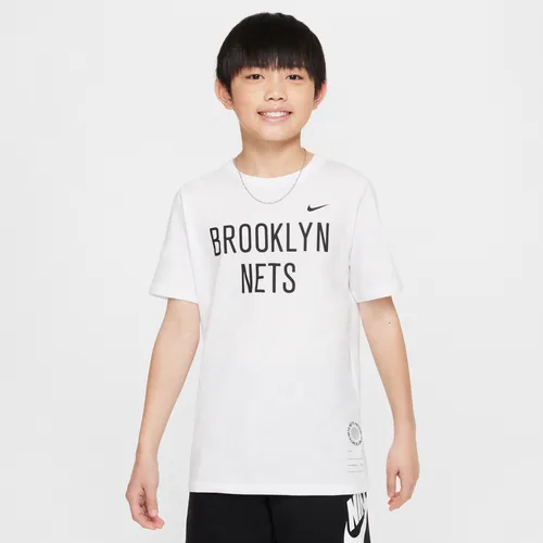 Brooklyn Nets Essential Nike NBA-shirt voor jongens - Wit