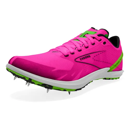 Brooks Draft XC, Baskets pour homme, Pink Glo Green Black