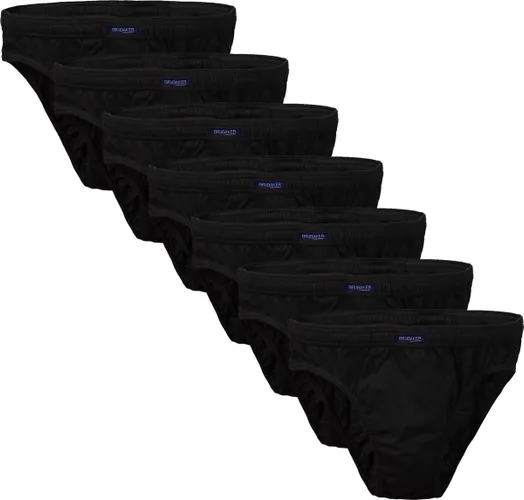 BRUBAKER 7-Pack Heren Slips - Onderbroeken - Ondergoed - Zwart - Katoen M
