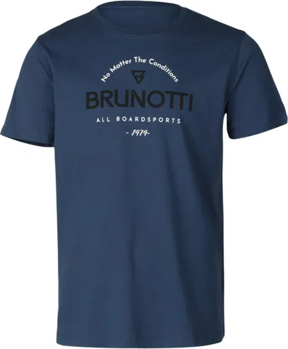 Brunotti Jahn-Logoround Heren T-shirt | Blauw - XL