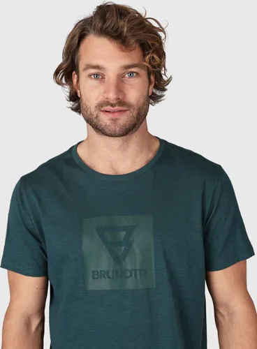 Brunotti John-Logo-Slub Heren T-shirt - Fuel Green - XXL