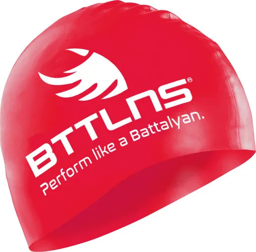 BTTLNS badmuts - swim cap - siliconen badmuts unisex - Absorber 2.0 - rood - one
