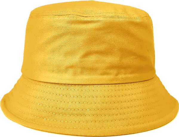 Bucket Hat - Donkergeel | 53-55 cm - One
