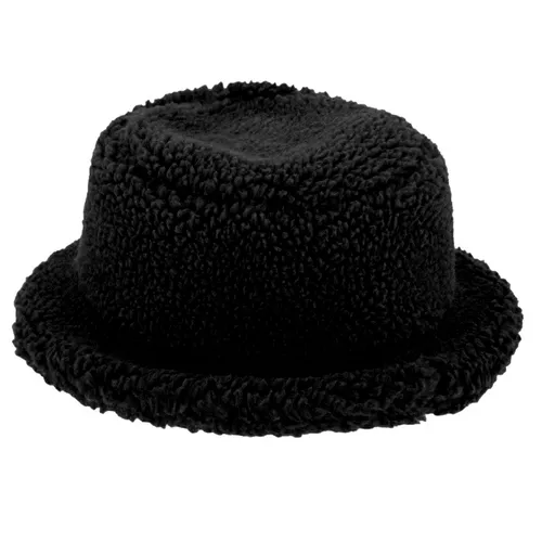 Bucket hat teddy zwart