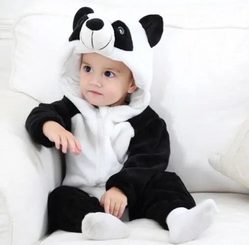 Budino Baby Boxpak Onesie Pandabeer Dier - Wit Zwart