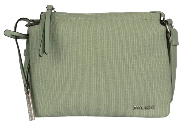 Bulaggi Crossbody tas Gerbera voor Dames / Crossbody - Khaki groen - vegan leather / Groene handtas met verstelbare schouderriem