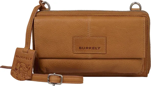 BURKELY Soft Skylar Dames Phone Wallet Wide - Cognac