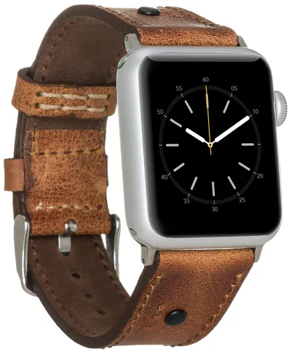 Burkley Apple Watch armband leer vintage stijl 38/40 mm