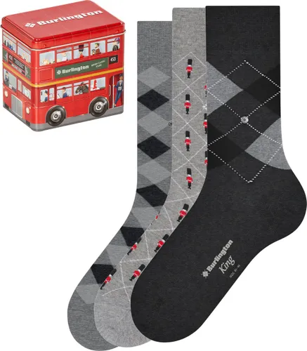 Burlington British Box cadeau geschenkset duurzaam biologisch katoen multipack sokken mannen veelkleurig