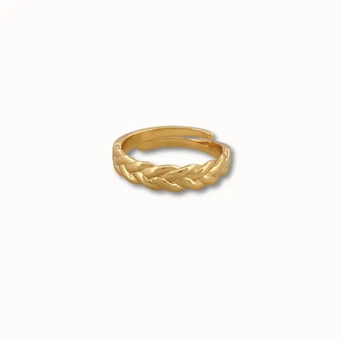ByNouck Jewelry - Gevlochten Ring - Sieraden - Vrouwen Ring - Goudkleurig