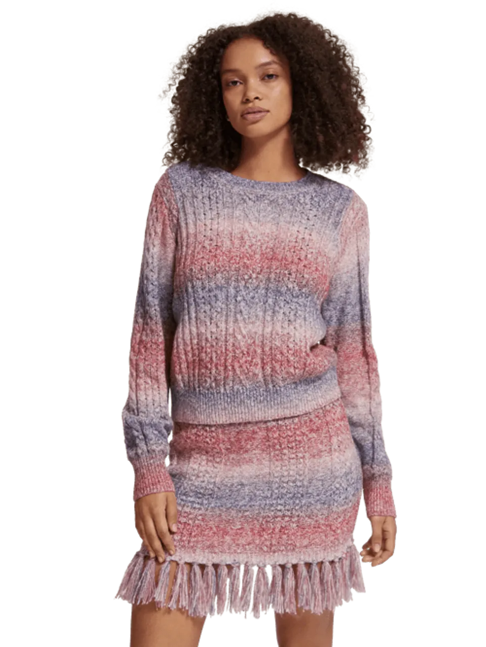 Cable knitted sweater - Maat XS - Multicolor - Vrouw - Knitwear - Scotch & Soda