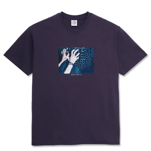 Caged Hands T-shirt Dark Violet - S
